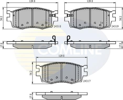 Comline CBP31519 - Тормозные колодки, дисковые, комплект autospares.lv