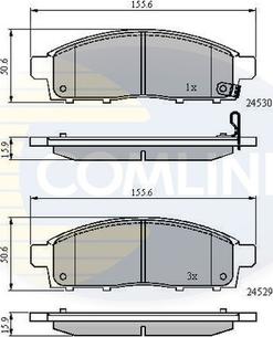 Comline CBP31584 - Тормозные колодки, дисковые, комплект autospares.lv