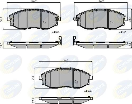 Comline CBP31585 - Тормозные колодки, дисковые, комплект autospares.lv