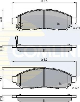 Comline CBP31520 - Тормозные колодки, дисковые, комплект autospares.lv