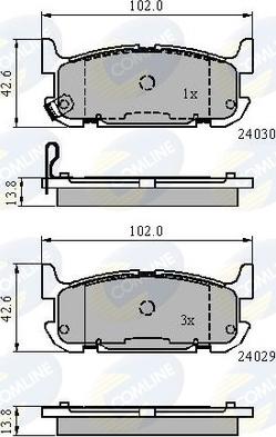 Comline CBP31521 - Тормозные колодки, дисковые, комплект autospares.lv