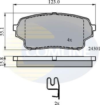 Comline CBP31523 - Тормозные колодки, дисковые, комплект autospares.lv