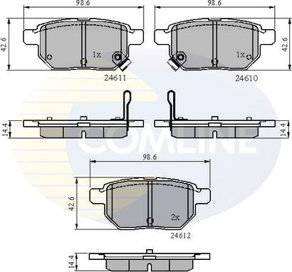 Comline CBP31579 - Тормозные колодки, дисковые, комплект autospares.lv