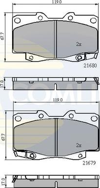 Comline CBP31574 - Тормозные колодки, дисковые, комплект autospares.lv