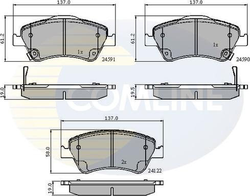 Comline CBP31576 - Тормозные колодки, дисковые, комплект autospares.lv