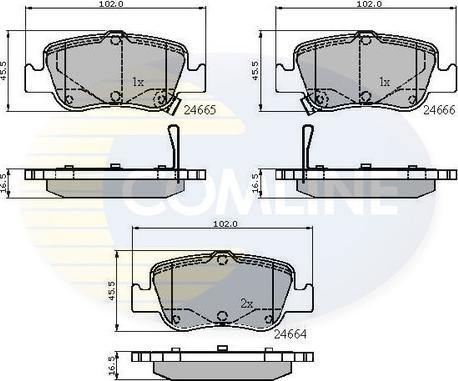 Comline CBP31572 - Тормозные колодки, дисковые, комплект autospares.lv