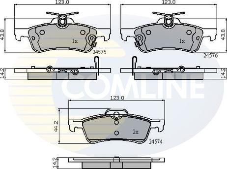 Comline CBP31657 - Тормозные колодки, дисковые, комплект autospares.lv