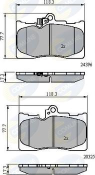 Comline CBP31605 - Тормозные колодки, дисковые, комплект autospares.lv