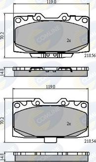 Comline CBP31614 - Тормозные колодки, дисковые, комплект autospares.lv