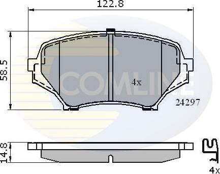 Comline CBP31631 - Тормозные колодки, дисковые, комплект autospares.lv