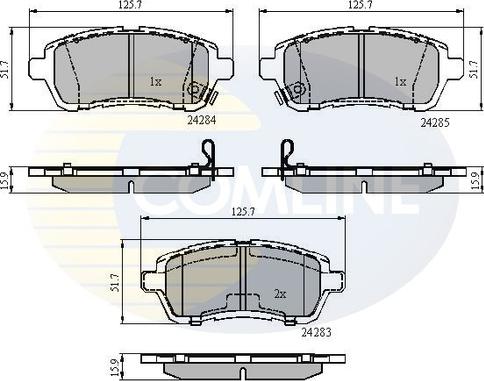 Comline CBP31620 - Тормозные колодки, дисковые, комплект autospares.lv