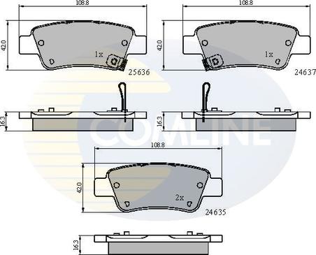 Comline CBP31674 - Тормозные колодки, дисковые, комплект autospares.lv