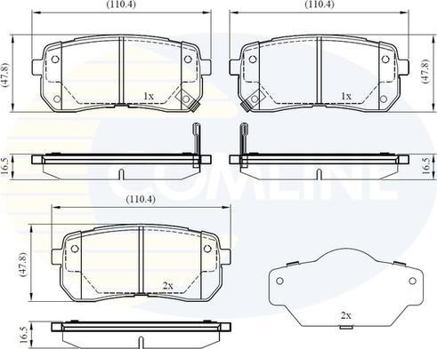 Comline CBP31675 - Тормозные колодки, дисковые, комплект autospares.lv