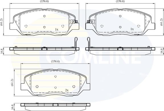 Comline CBP31676 - Тормозные колодки, дисковые, комплект autospares.lv