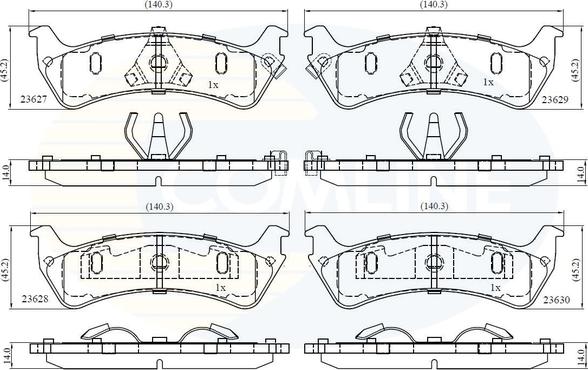 Comline CBP31015 - Тормозные колодки, дисковые, комплект autospares.lv