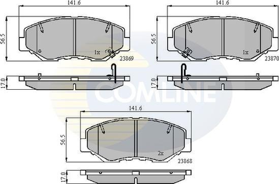 Comline CBP31194 - Тормозные колодки, дисковые, комплект autospares.lv