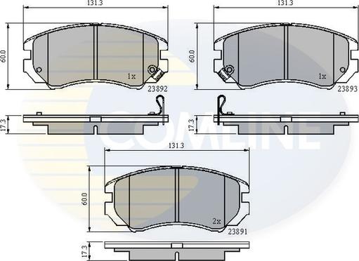 Comline CBP31196 - Тормозные колодки, дисковые, комплект autospares.lv