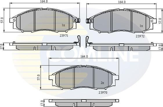 Comline CBP31193 - Тормозные колодки, дисковые, комплект autospares.lv