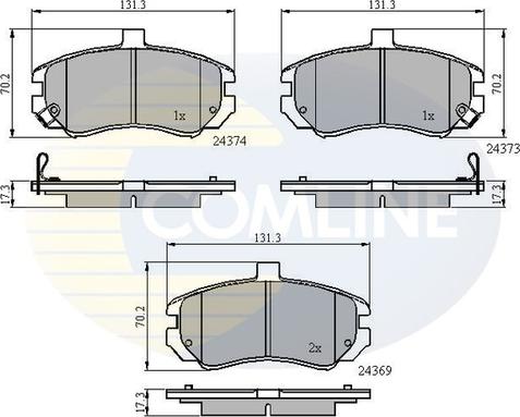 Comline CBP31197 - Тормозные колодки, дисковые, комплект autospares.lv