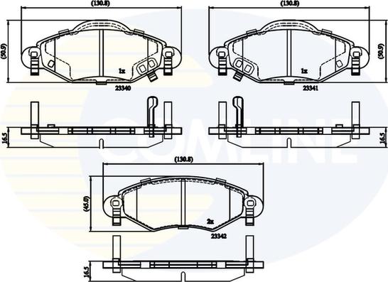 Comline CBP31152 - Тормозные колодки, дисковые, комплект autospares.lv