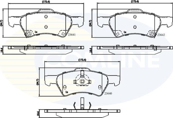 Comline CBP31163 - Тормозные колодки, дисковые, комплект autospares.lv