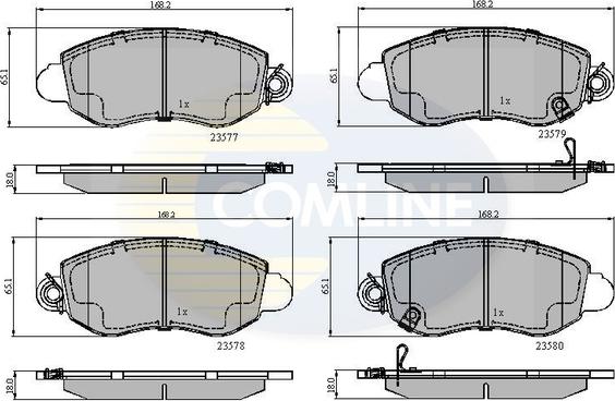 Comline CBP31108 - Тормозные колодки, дисковые, комплект autospares.lv