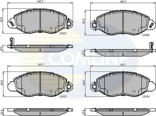 Comline CBP31107 - Тормозные колодки, дисковые, комплект autospares.lv