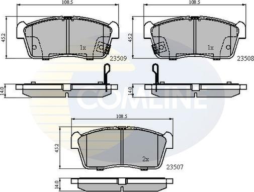 Comline CBP31113 - Тормозные колодки, дисковые, комплект autospares.lv