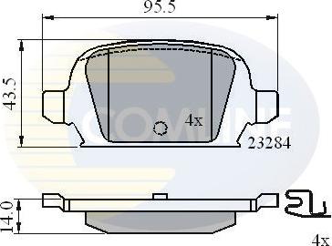 Comline CBP31135 - Тормозные колодки, дисковые, комплект autospares.lv