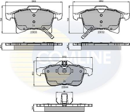 Comline CBP31307 - Тормозные колодки, дисковые, комплект autospares.lv