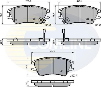 Comline CBP31298 - Тормозные колодки, дисковые, комплект autospares.lv