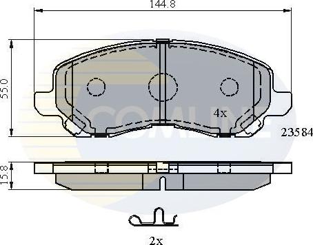 Comline CBP31256 - Тормозные колодки, дисковые, комплект autospares.lv