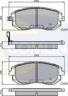 Comline CBP31208 - Тормозные колодки, дисковые, комплект autospares.lv