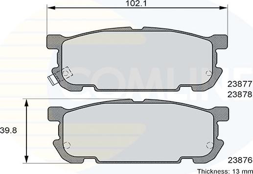 Comline CBP31207 - Тормозные колодки, дисковые, комплект autospares.lv