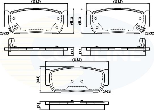 Comline CBP31218 - Тормозные колодки, дисковые, комплект autospares.lv