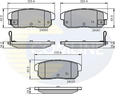 Comline CBP31283 - Тормозные колодки, дисковые, комплект autospares.lv