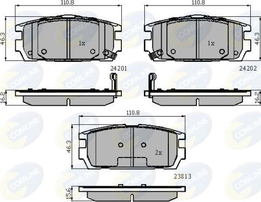 Comline CBP31743 - Тормозные колодки, дисковые, комплект autospares.lv