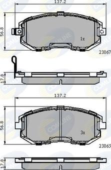 Comline CBP31760 - Тормозные колодки, дисковые, комплект autospares.lv