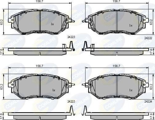 Comline CBP31762 - Тормозные колодки, дисковые, комплект autospares.lv