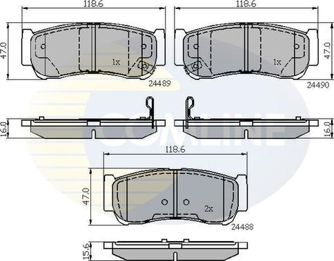 Comline CBP31714 - Тормозные колодки, дисковые, комплект autospares.lv