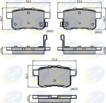 Comline CBP31711 - Тормозные колодки, дисковые, комплект autospares.lv