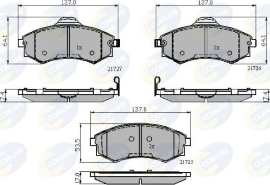 Comline CBP31781 - Тормозные колодки, дисковые, комплект autospares.lv