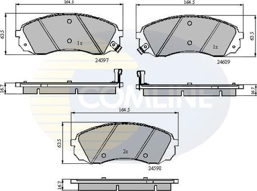 Comline CBP31782 - Тормозные колодки, дисковые, комплект autospares.lv