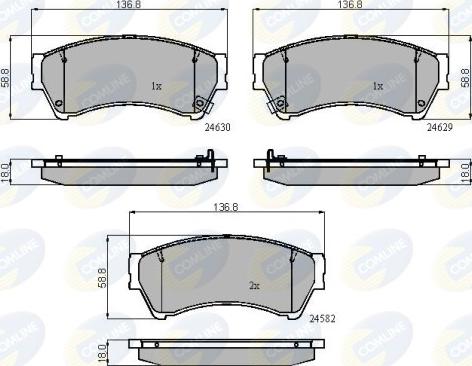 Comline CBP31787 - Тормозные колодки, дисковые, комплект autospares.lv