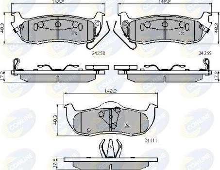 Comline CBP31734 - Тормозные колодки, дисковые, комплект autospares.lv