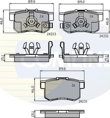 Comline CBP31736 - Тормозные колодки, дисковые, комплект autospares.lv