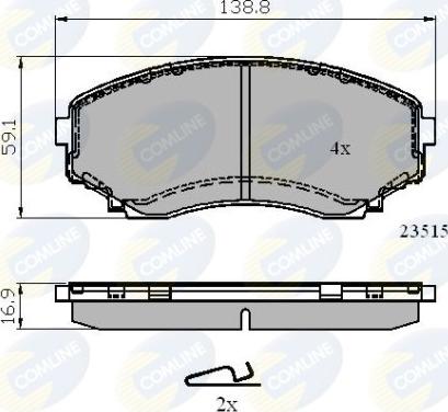 Comline CBP31732 - Тормозные колодки, дисковые, комплект autospares.lv