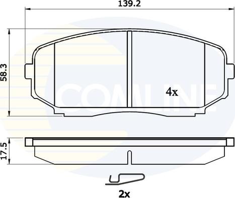 Comline CBP31724 - Тормозные колодки, дисковые, комплект autospares.lv