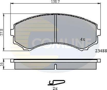 Comline CBP3172 - Тормозные колодки, дисковые, комплект autospares.lv