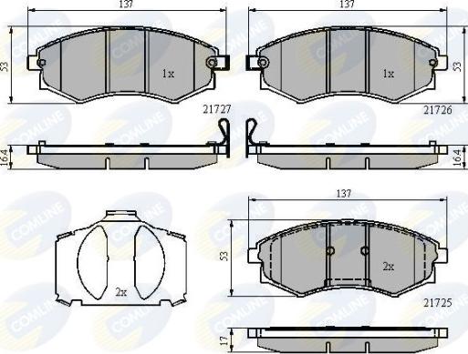 Comline CBP31779 - Тормозные колодки, дисковые, комплект autospares.lv